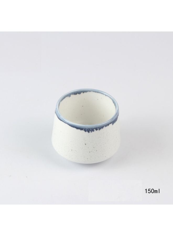 Stoneware Coffee Mug White/Blue 150ml - Image 2